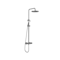 LOGO, BRUSHED GUNMETAL, DUAL SHOWER SYSTEM, CU BATERIE DUS CU TERMOSTATAT, COLOANA DUS CU CAP FIX ROTUND FI 24.5CM, PARA 3S, FURTUN 160CM, 68082N2-00